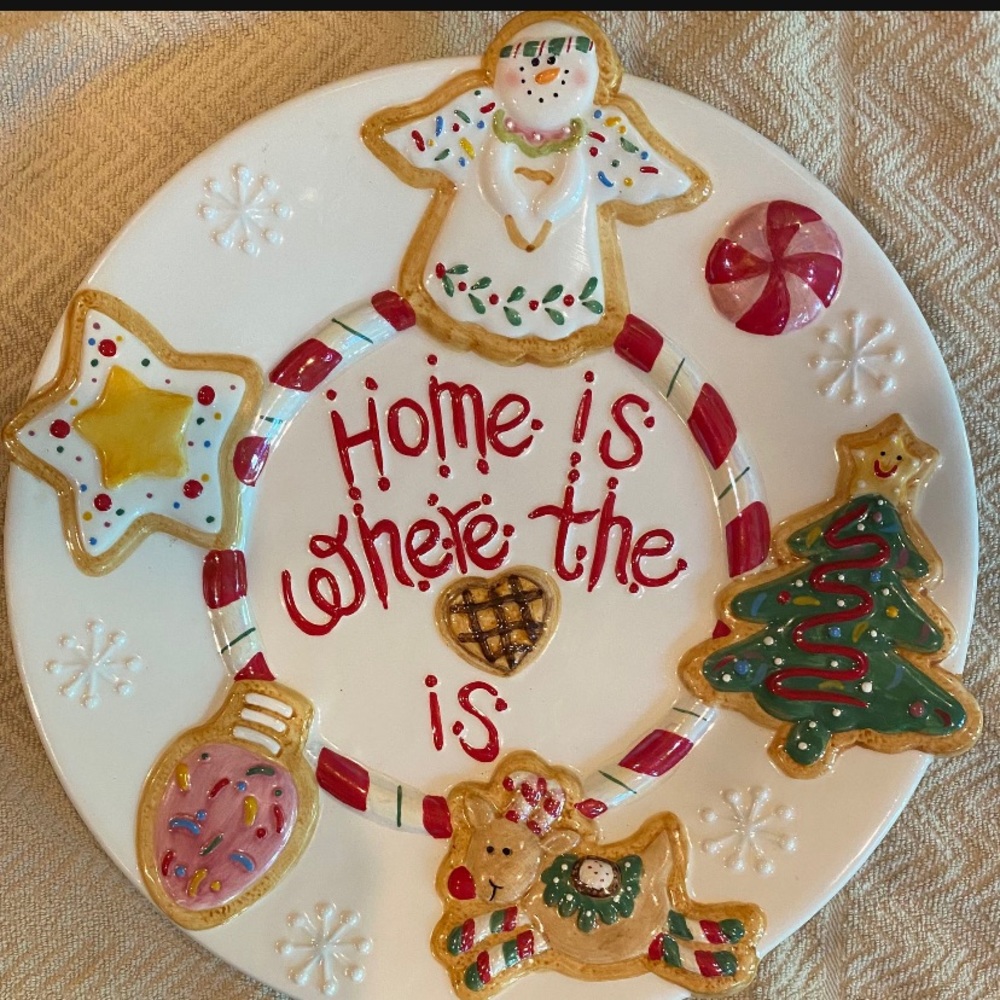 Christmas cookie plate-Home Is Where The❤️Ornament